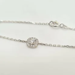 Bracelet or blanc serti de diamants naturels