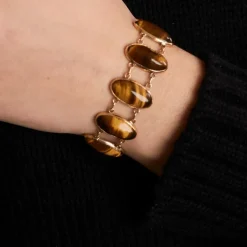 Bracelet or et oeil de tigre