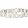 bracelet or gris et platine au motifs octogonaux