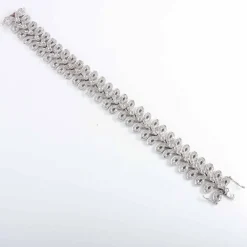 BRACELET OR GRIS 14K DIAMANTS