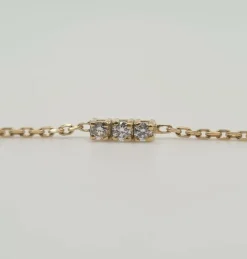 Bracelet or jaune 18 carats sertie de diamants