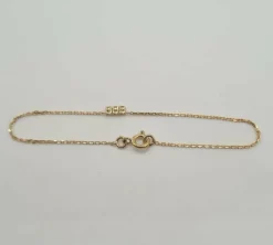 Bracelet or jaune 18 carats sertie de diamants