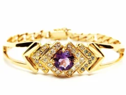 Bracelet Or jaune Améthyste