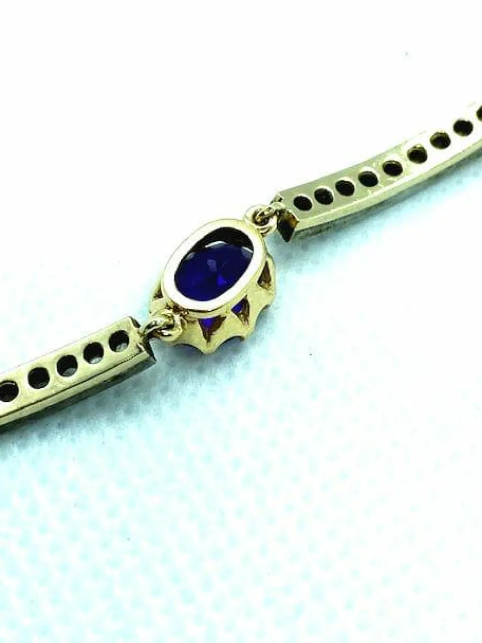 Bracelet Or jaune Argent Améthystes