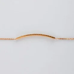 Bracelet or jaune barrette diamants