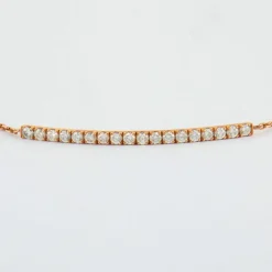 Bracelet or jaune barrette diamants