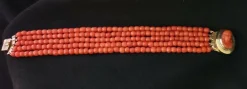 Bracelet Or jaune Corail Camée