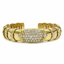 Bracelet or jaune, diamants