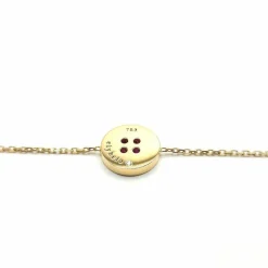 Bracelet or jaune diamants et saphirs roses signé Ely Bela