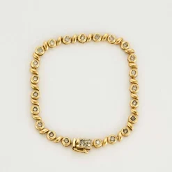 Bracelet or jaune diamants