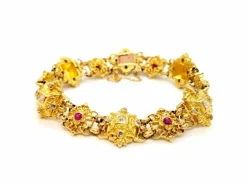 Bracelet Or jaune Diamant, Rubis