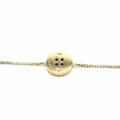 Bracelet or jaune, diamants et saphirs signé Ely Bela