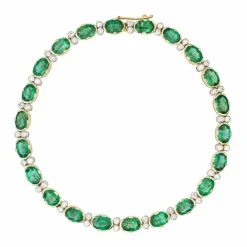 Bracelet Or jaune Emeraude