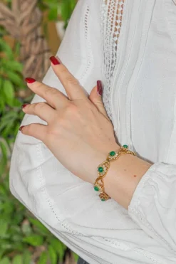 Bracelet Or jaune Emeraude
