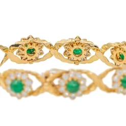 Bracelet Or jaune Emeraude
