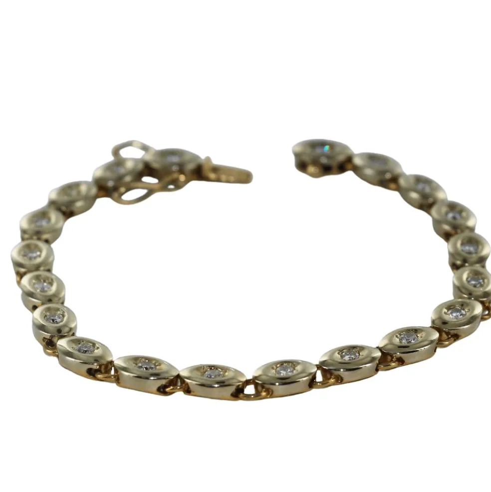 Bracelet or jaune et diamants