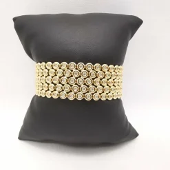 Bracelet or jaune et diamants