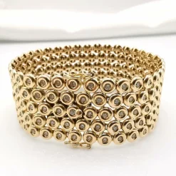 Bracelet or jaune et diamants