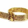 Bracelet or jaune et rubis