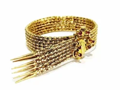 Bracelet or jaune et rubis