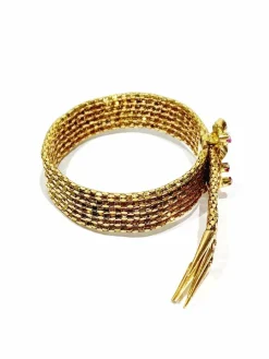 Bracelet or jaune et rubis