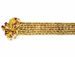 Bracelet or jaune et rubis