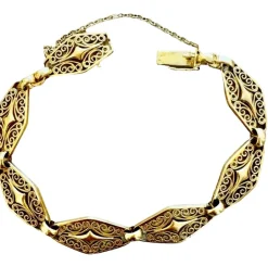 Bracelet or jaune filigrane