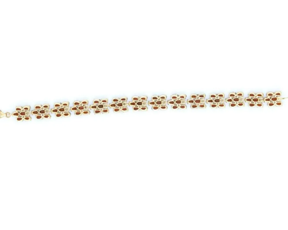 Bracelet Or jaune Grenat
