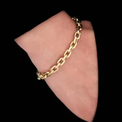 Bracelet or jaune grosse maille