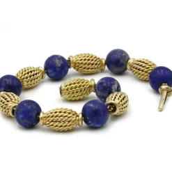 Bracelet or jaune Lapis-Lazuli