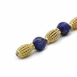 Bracelet or jaune Lapis-Lazuli
