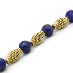 Bracelet or jaune Lapis-Lazuli