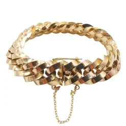 Bracelet or jaune maille forçat