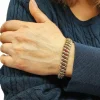 Bracelet or jaune maille américaine