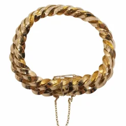 Bracelet or jaune maille forçat