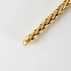 Bracelet or jaune maille palmier