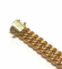 Bracelet or jaune maille américaine