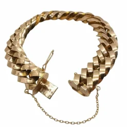 Bracelet or jaune maille forçat