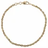 Bracelet or jaune maillons torsadés