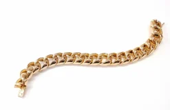 Bracelet or jaune maillons carrés
