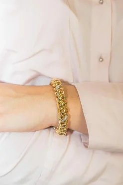 Bracelet Or jaune, Or blanc Diamant