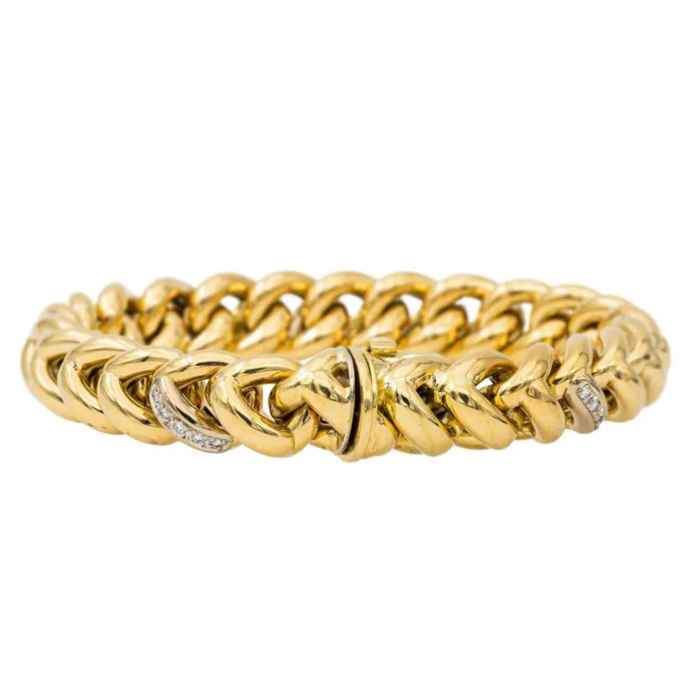 Bracelet Or jaune, Or blanc Diamant