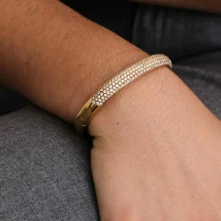 Bracelet Or jaune pavage Diamants