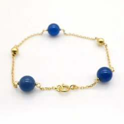 Bracelet or jaune perles