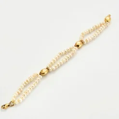 Bracelet or jaune perles baroques