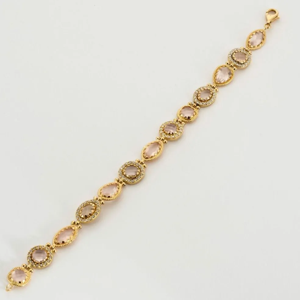Bracelet or jaune quartz