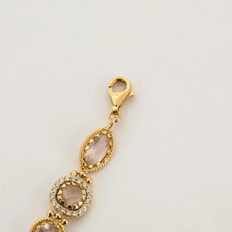Bracelet or jaune quartz