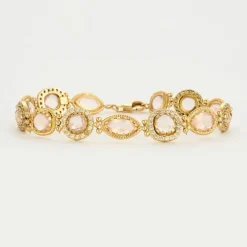 Bracelet or jaune quartz