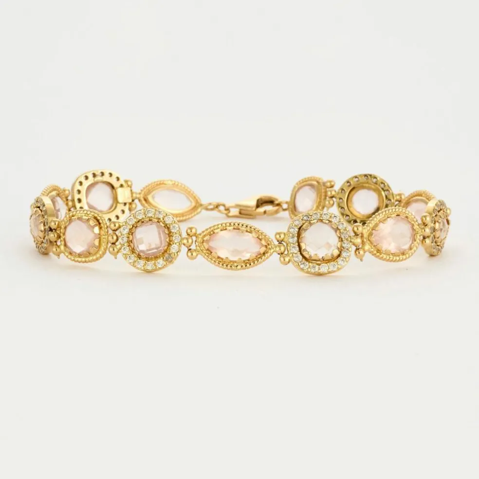 Bracelet or jaune quartz