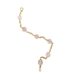 Bracelet Or jaune Quartz rose